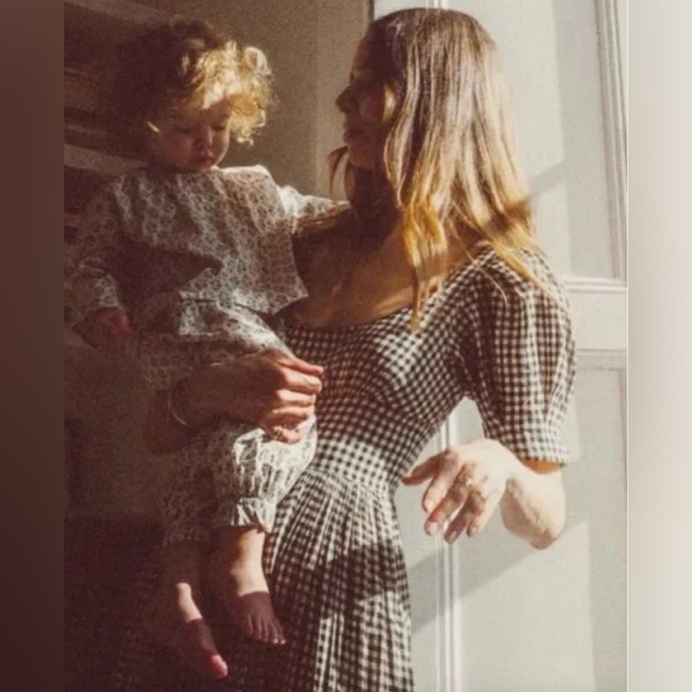 DÔEN Kennedy Dress in Olive Gingham | S - Picture 11 of 11